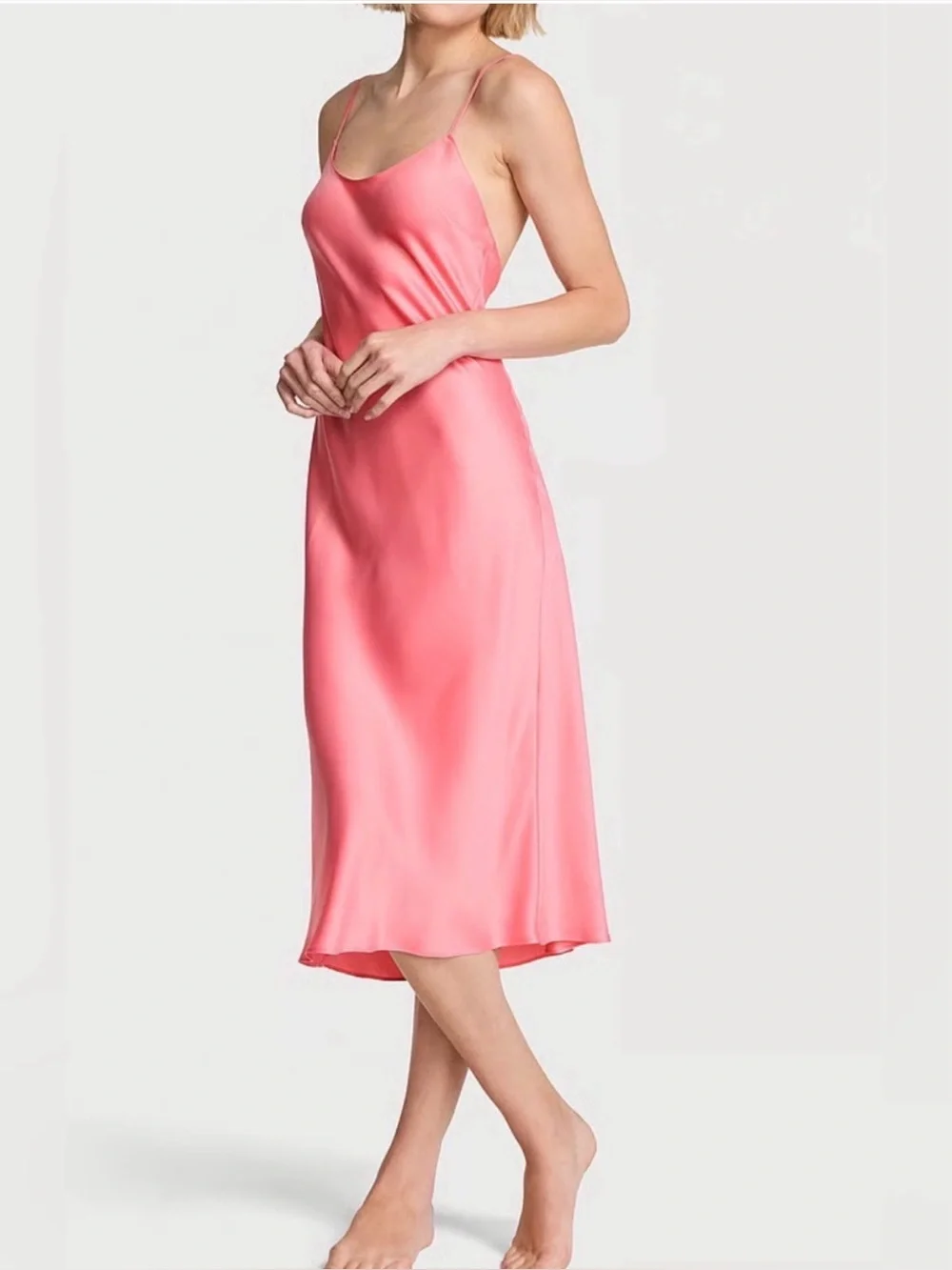VICTORIA'S SECRET Satin Midi Slip Dress
